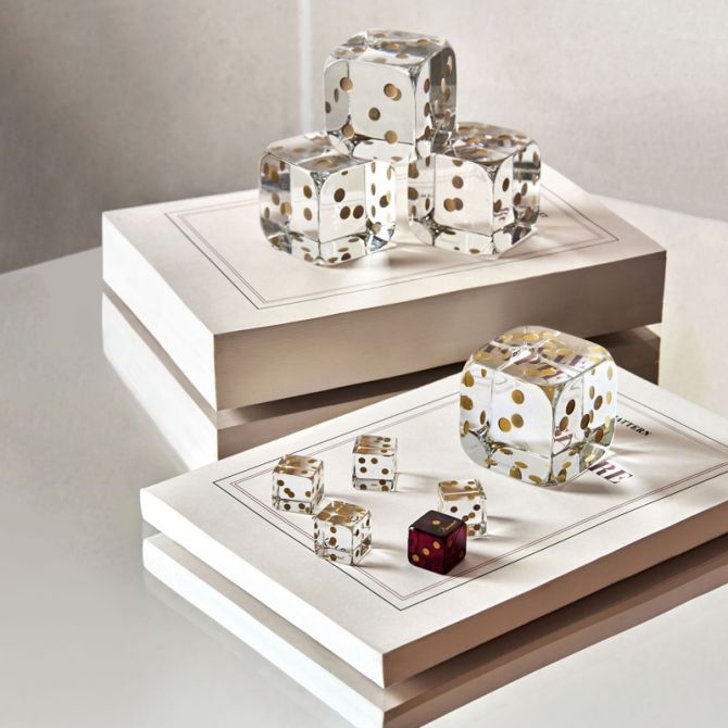 Baccarat Dice Paperweight