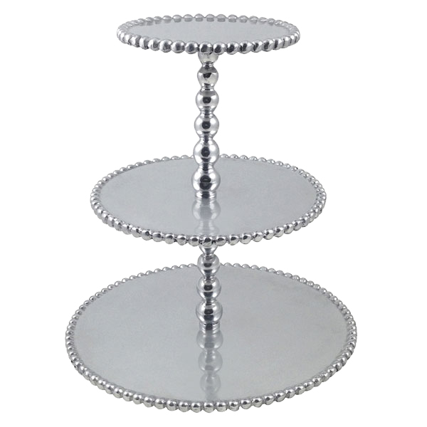 Mariposa String of Pearls Three-Tiered Cupcake Stand