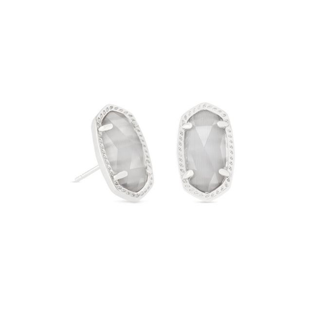 Kendra Scott Ellie Silver Tone Stud Earrings, Slate