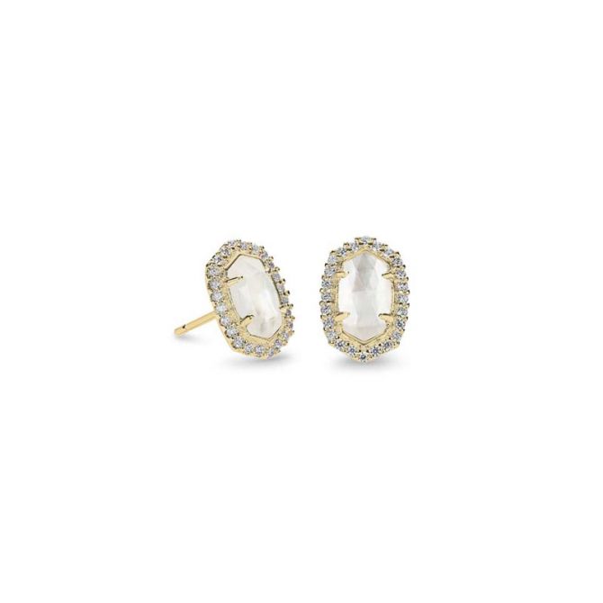 cade gold stud earrings