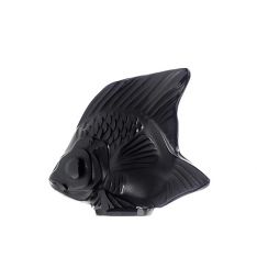 Lalique Fish Figure, Black