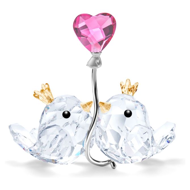 Swarovski Love Birds, Pink Heart Figurine