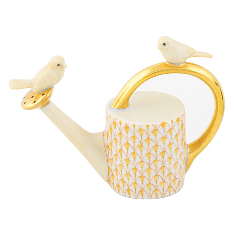 Herend Watering Can with Birds Figurine | SVHJ16151000 | Borsheims