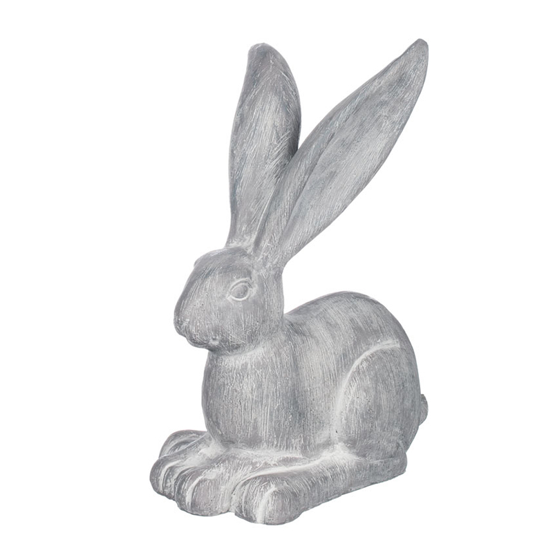 Cement Sitting Bunny, Grey | Borsheims