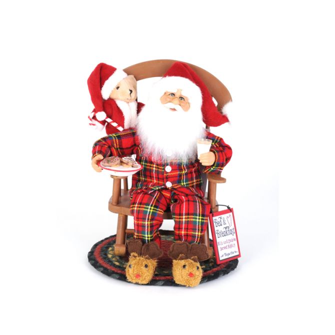 Karen Didion Milk & Cookies Rocking Chair Santa Figure