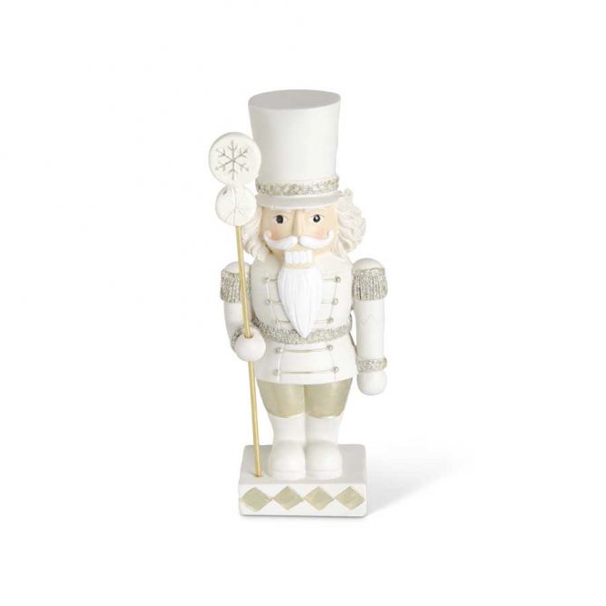 K&K Interiors Glittered Gold and Silver Nutcracker