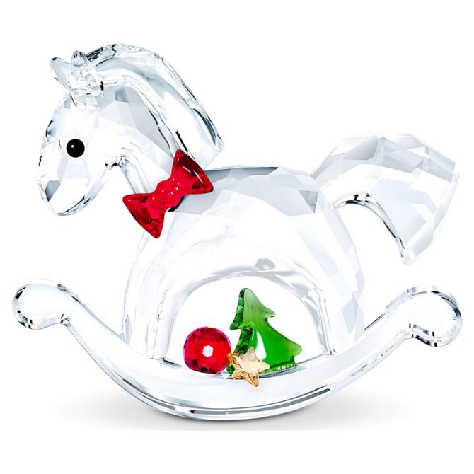 Swarovski Rocking Horse Happy Holidays Figurine