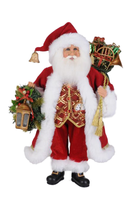 Karen Didion Lighted Classic Christmas Santa 