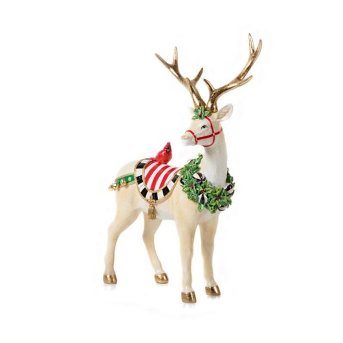 MacKenzie-Childs Jolly Standing Deer, White