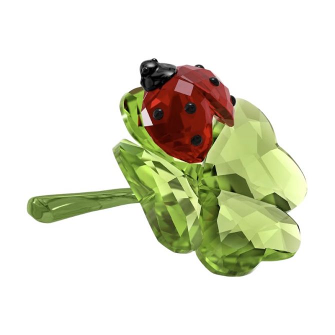 Swarovski Idyllia Ladybug and Clover Figurine