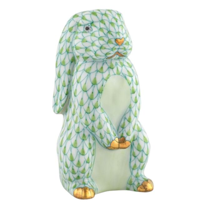 Herend Standing Lop Ear Bunny, Key Lime