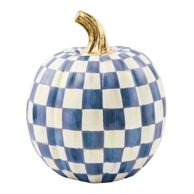 MacKenzie-Childs Royal Check Pumpkin, Small