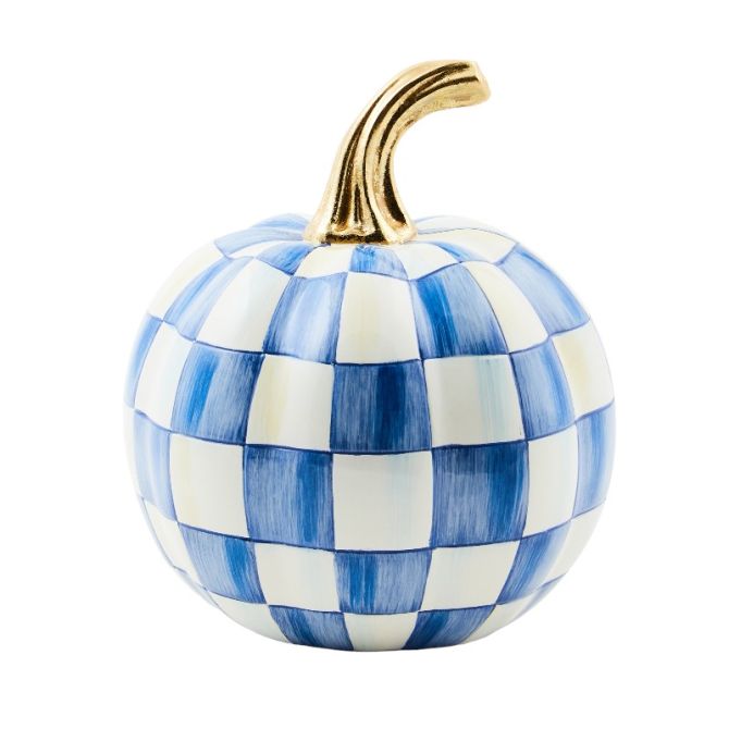 MacKenzie-Childs Royal Check Pumpkin, Mini