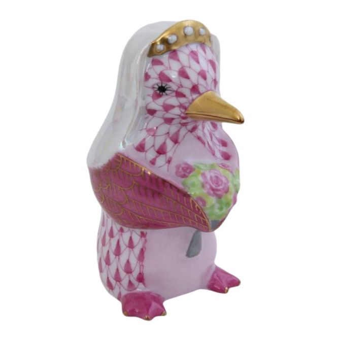 Herend Penguin Bride, Raspberry