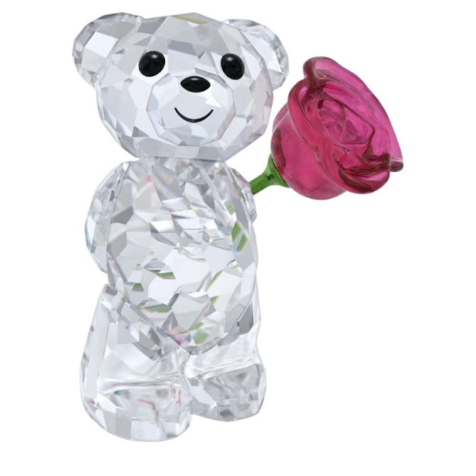 Swarovski A Rose with Love Kris Bear Figurine