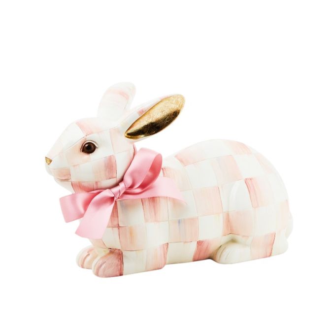 MacKenzie-Childs Rosy Check Resting Bunny