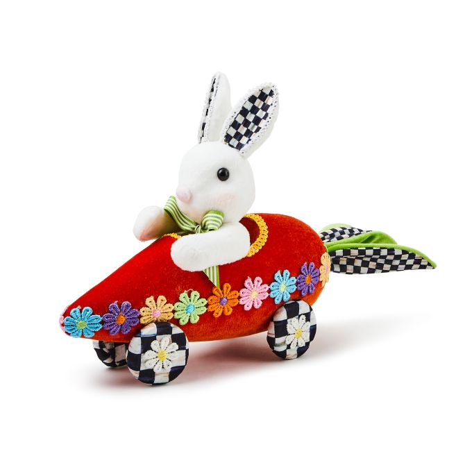 MacKenzie-Childs Calico Bunny in Carrot Car