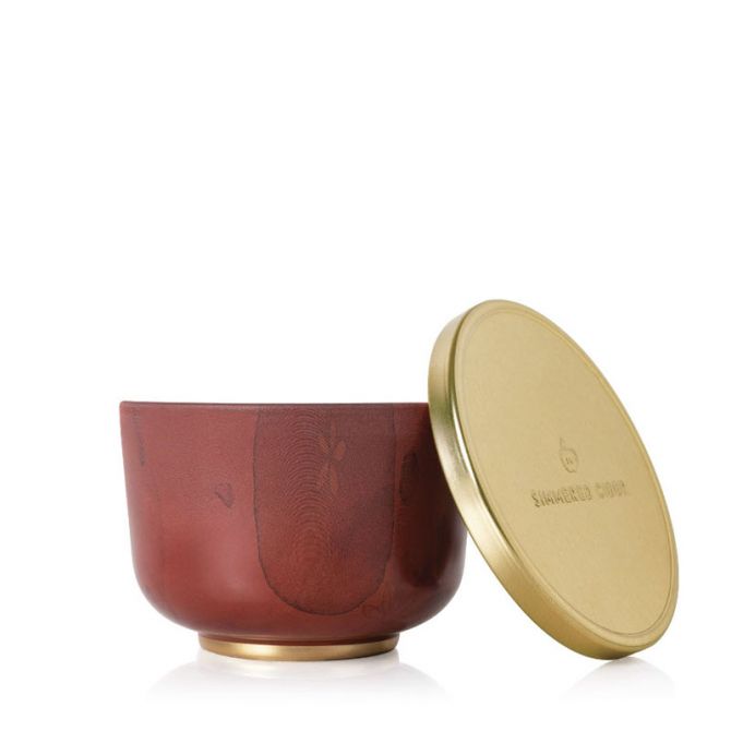 Thymes Simmered Cider Candle Tin with Gold Lid