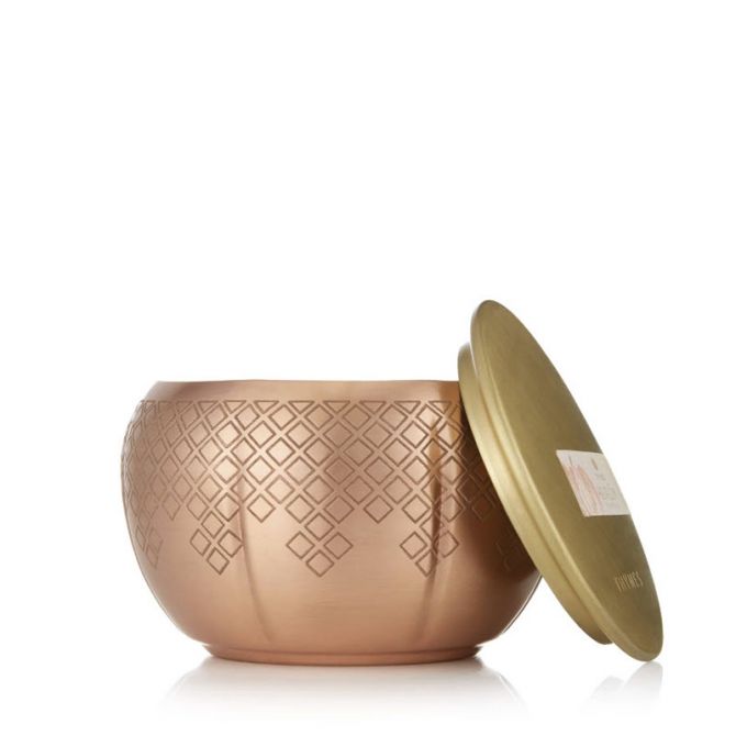 Thymes Heirlum Pumpkin Medium Copper Candle