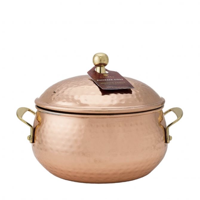 Thymes Simmered Cider Copper Pot 3-Wick Candle