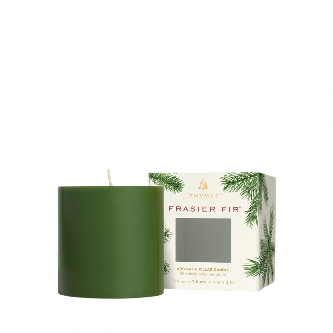 Thymes Frasier Fir Pillar Candle, Small