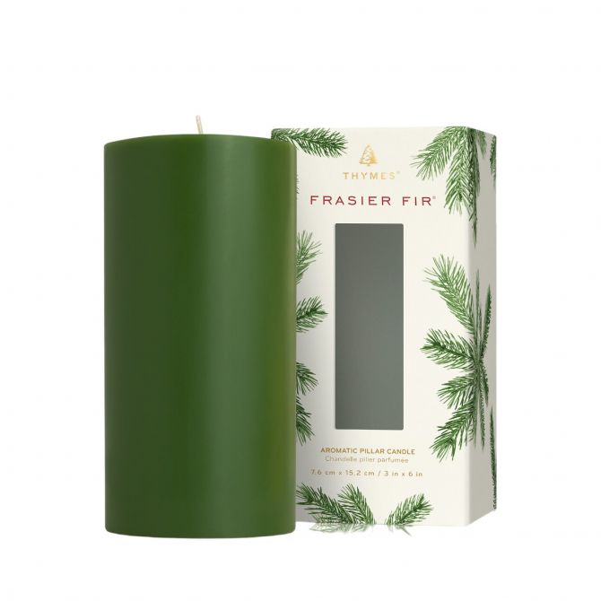 Thymes Frasier Fir Pillar Candle, Large