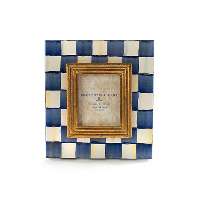 MacKenzie-Childs Royal Check Frame, 2.5" x 3"