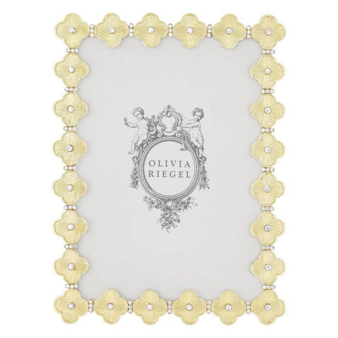 Olivia Riegel Clover Yellow Gold Pewter Frame, 5x7