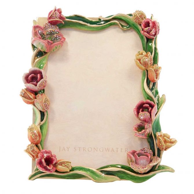 Jay Strongwater Evelyn Tulip 5x7 Frame, Bouquet