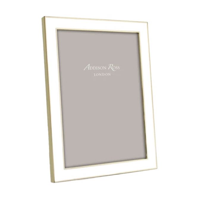 Addison Ross White Enamel and Gold Frame, 8x10