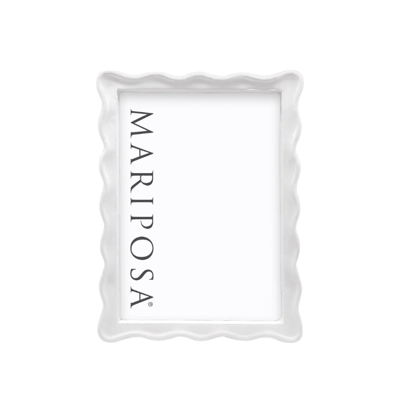 Mariposa Wavy 5x7 Frame, White | 3339W | Borsheims