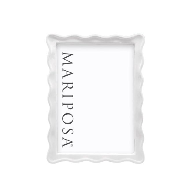 Mariposa Wavy 5x7 Frame, White