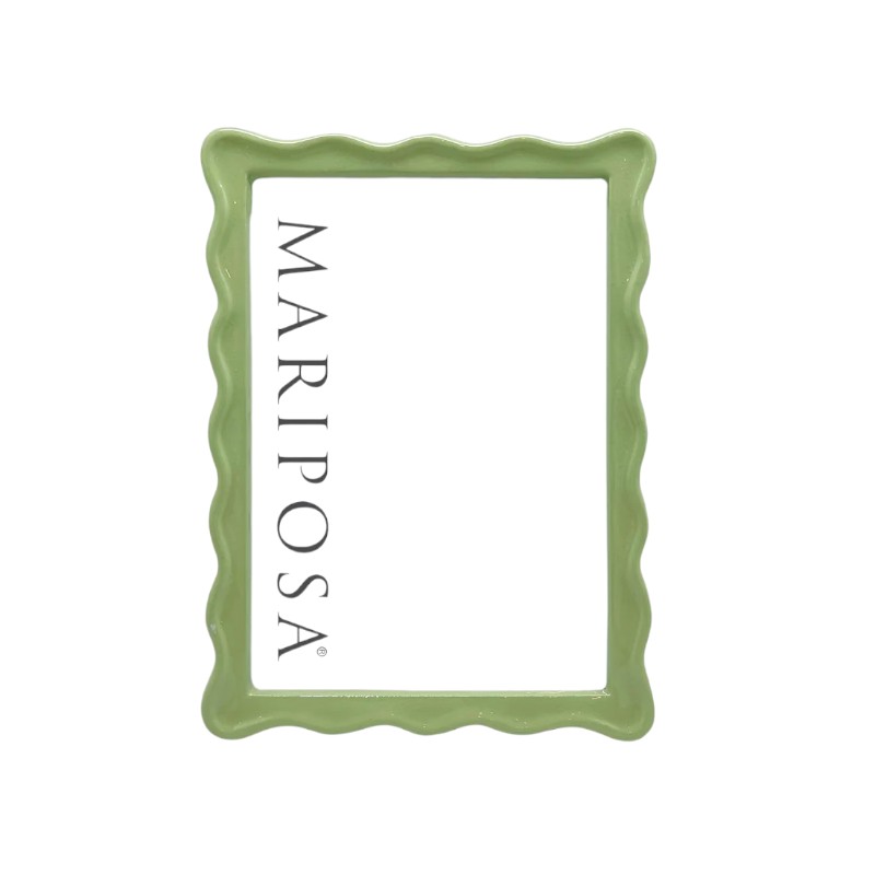 Mariposa Wavy 5x7 Frame, Green | 3339G | Borsheims