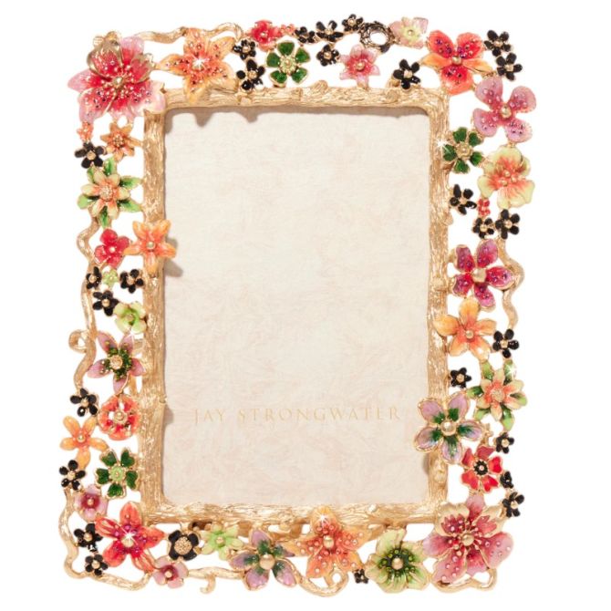 Jay Strongwater Leartes Night Bloom Frame, 4x6