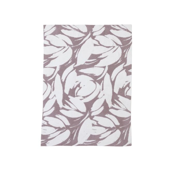 Barefoot Dreams Cozychic Petals Throw, Deep Taupe and Pearl Color