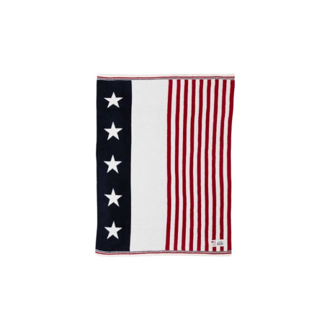 Barefoot Dreams Cozychic Stars and Stripes Throw