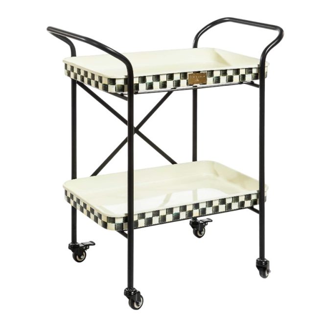 MacKenzie-Childs Courtly Check 2-Tier Kitchen Cart