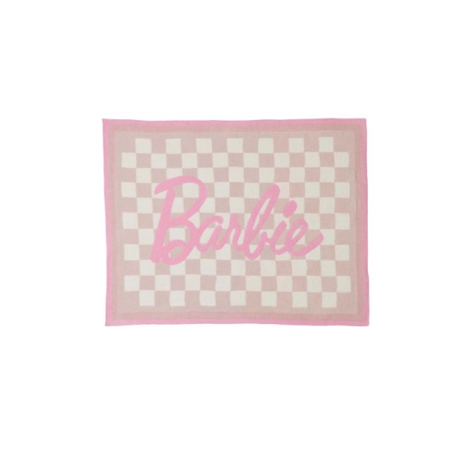 Barefoot Dreams Cozychic Checkered Throw, Barbie