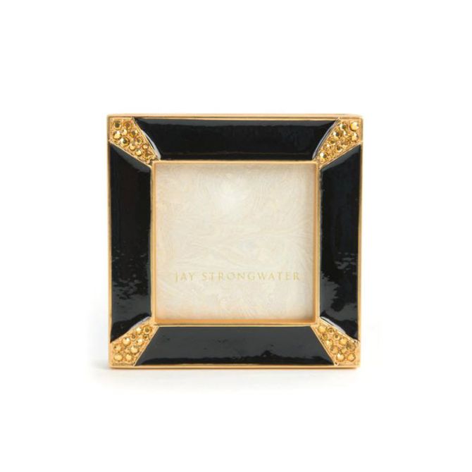 Jay Strongwater 2" Square Frame, Black