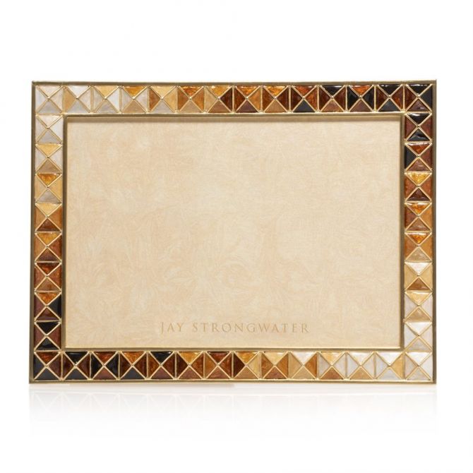 Jay Strongwater Mosaic Pyramid Frame, 5" x 7"