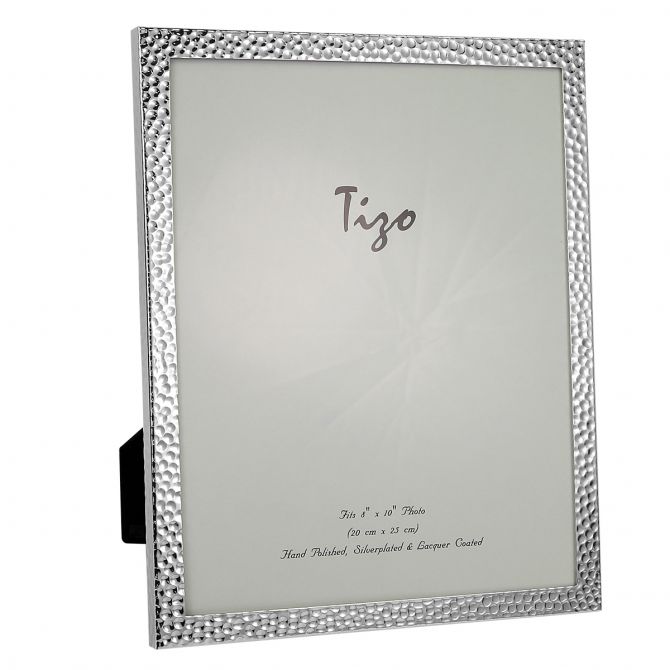 Tizo Hammered Silver Plate Frame, 8"x10"