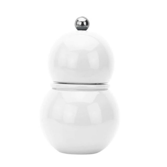 White Bobbin Salt or Pepper Mill Grinder