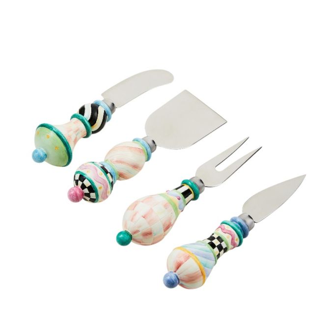 MacKenzie-Childs Rosy Meadow Cheese Spreader Set