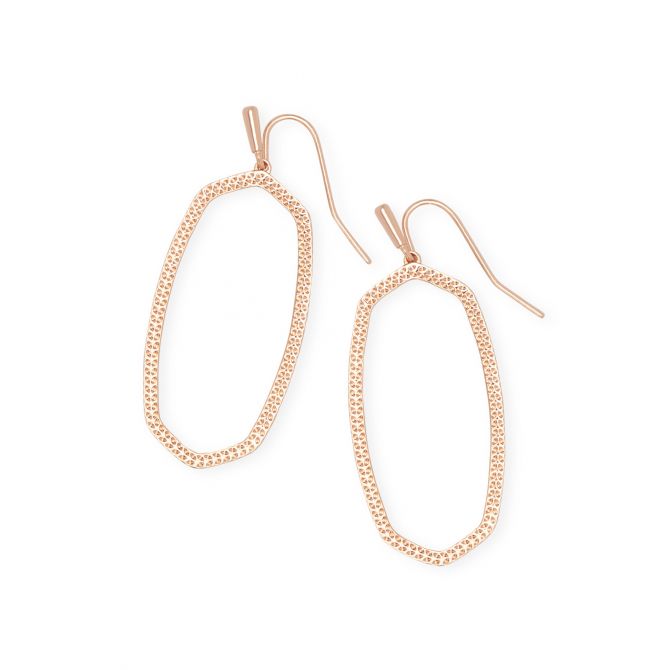 Kendra Scott Elle Open Frame Earrings in Rose Gold