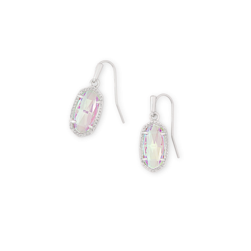 Kendra Scott Lee Silver Tone Earrings in Dichroic Glass | 4217704122 ...