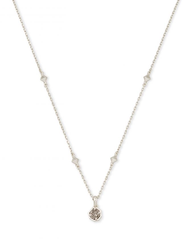 Kendra Scott Nola Silver Pendant in Platinum Drusy