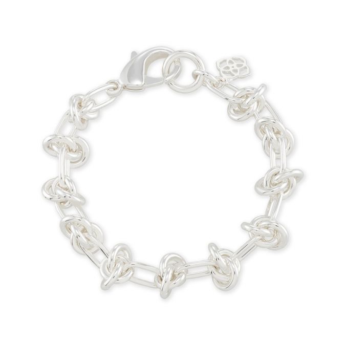 Kendra Scott Presleigh Love Knot Link Bracelet in Bright Silver