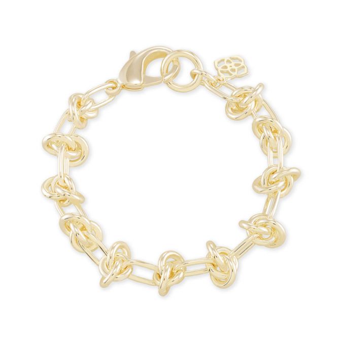 Kendra Scott Presleigh Love Knot Link Bracelet in Gold Tone