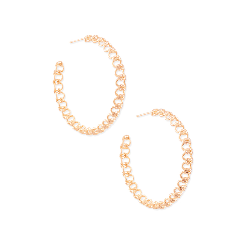 Kendra Scott Fallyn Hoop Earrings, Rose Gold | Borsheims