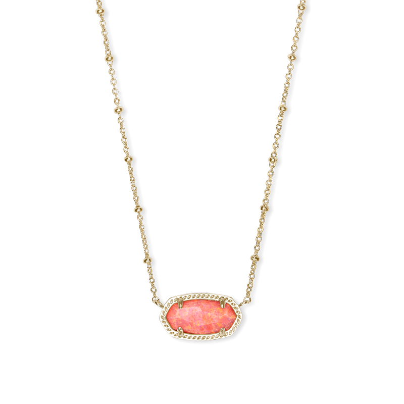 Kendra Scott Elisa Satellite Gold Short Pendant Necklace in Coral ...